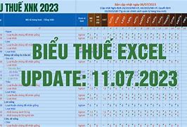 Biểu Thuế Xuất Nhập Khẩu 2020 Excel 2023 Excel Gratis Download